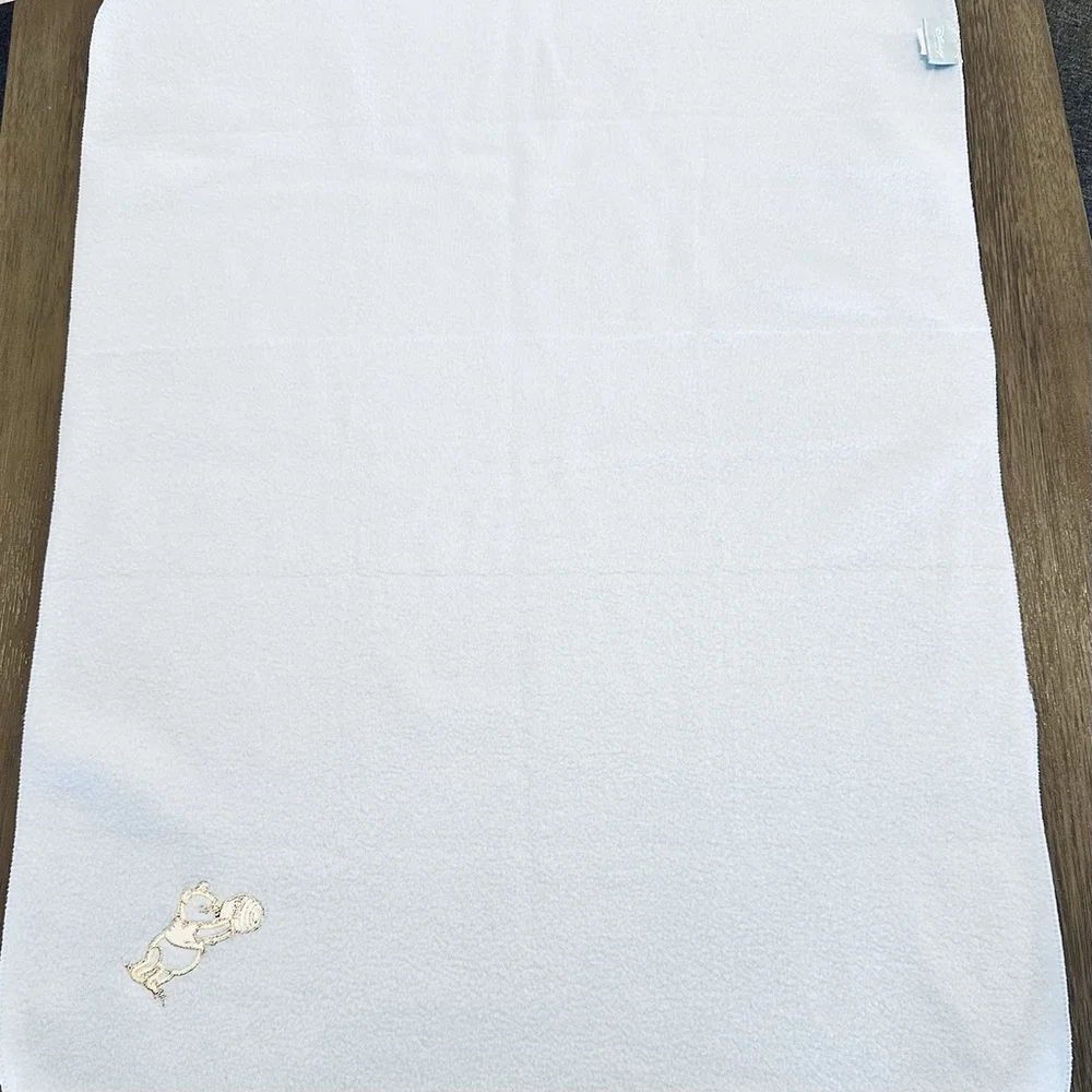 Disney Winnie The Pooh Blue Baby Blanket 30” x 40” Lovey Honeypot EUC Soft Clean